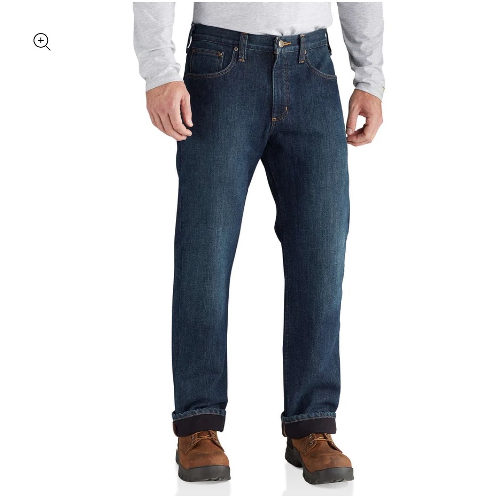 CARHARTT Relaxed Fit Holter Fleece Lined Jeans 36x34